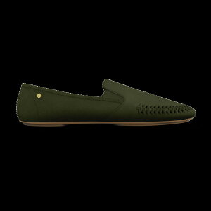 ���r�G�� ���f�B�[�X �V���[�Y �p���v�X�G�[�h Rivieras Jazz Suede Slip-On Moccasin Forest Green �O���[��