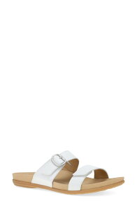 �_���X�R ���f�B�[�X �V���[�Y �T���_�� Dansko Justine Slide Sandal White Full Grain �z���C�g
