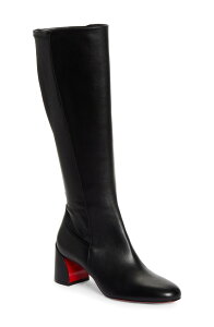 �N���X�`�����E���u�^�� ���f�B�[�X �V���[�Y �u�[�c�E���C���u�[�c Christian Louboutin Jane Knee High Boot Black �u���b�N