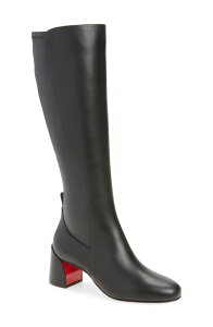 �N���X�`�����E���u�^�� ���f�B�[�X �V���[�Y �u�[�c�E���C���u�[�c Christian Louboutin Jane Knee High Boot Black �u���b�N