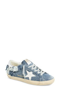 �S�[���f���O�[�X ���f�B�[�X �V���[�Y �X�j�[�J�[ Golden Goose Super-Star Privatedition Sneaker Denim/ White/ Silver �z���C�g