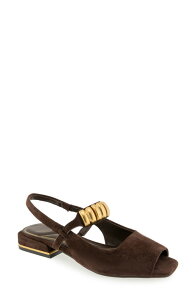 �P�l�X�R�[�� ���f�B�[�X �V���[�Y �q�[�� �T���_�� Kenneth Cole Illia Slingback Sandal Chocolate Suede �`���R���[�g