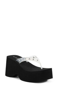 �Z�C�V�F���Y ���f�B�[�X �V���[�Y �q�[�� �v���b�g�t�H�[�� Seychelles High Tide Platform Flip Flop Clear