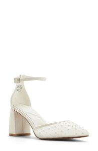 �A���h ���f�B�[�X �V���[�Y �q�[�� ALDO Jan Pointed Toe Pump White Combo �z���C�g
