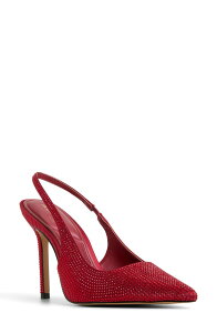 �A���h ���f�B�[�X �V���[�Y �p���v�X ALDO Lovebloom Slingback Pointed Toe Pump Dark Red ���b�h
