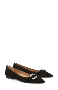 �G���P�[�x�l�b�g ���f�B�[�X �V���[�Y �p���v�X LK Bennett Ethel Pointed Toe Flat Black �u���b�N