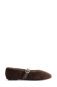 ���C�h�E�F�� ���f�B�[�X �V���[�Y �p���v�X Madewell The Remy Teddy Mary Jane Flat Coffee Bean �R�[�q�[