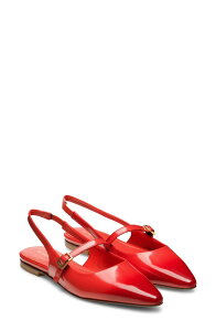 �}�O�i�[�j ���f�B�[�X �V���[�Y �p���v�X Magnanni Stasia Slingback Pointed Toe Flat Red ���b�h