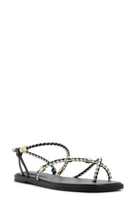 �A���h ���f�B�[�X �V���[�Y �T���_�� �A���N�� ALDO Loucindankle Strap Sandal Black/ White �z���C�g