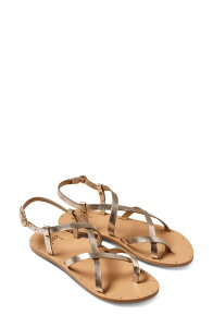 �r�[�N ���f�B�[�X �V���[�Y �T���_�� Beek Linnet Crossover Strap Sandal Gold/Beach �S�[���h