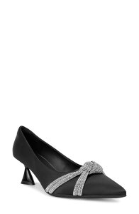 �G�A���\�[���Y ���f�B�[�X �V���[�Y �q�[�� �T�e�� Aerosoles Jacey Crystal Embellished Satin Pump Black Satin �u���b�N