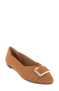 �^�n�� ���f�B�[�X �V���[�Y �p���v�X Tahari Lucerne Pointed Toe Flat Camel �L������