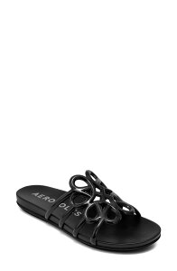 �G�A���\�[���Y ���f�B�[�X �V���[�Y �T���_�� Aerosoles Frida Slide Sandal Black Translucentpu �u���b�N