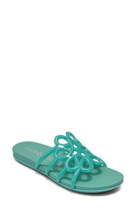 �G�A���\�[���Y ���f�B�[�X �V���[�Y �T���_�� Aerosoles Frida Slide Sandal Ice Green Translucentpu �O���[��