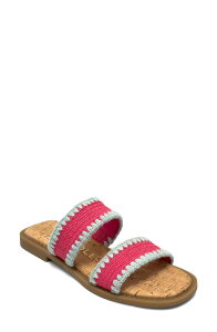 �G�A���\�[���Y ���f�B�[�X �V���[�Y �T���_�� Aerosoles Centro Two-Strap Sandal Magenta/ Green Raffia Elastic �}�[���^