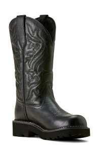 �A���A�g ���f�B�[�X �V���[�Y �u�[�c�E���C���u�[�c Ariat Fatbaby Dawn Western Boot Black Deertan �u���b�N