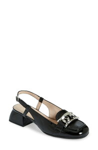 �����_�[�Y ���f�B�[�X �V���[�Y �q�[�� Wonders Chain Detail Slingback Pump Black Patent �u���b�N