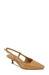 �P�l�X�R�[�� ���f�B�[�X �V���[�Y �q�[�� Kenneth Cole New York Martha Kitten Heel Slingback Pump Camel Patent �L������
