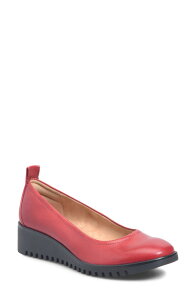 �R���t�H�[�e�B�o ���f�B�[�X �V���[�Y �q�[�� Comfortiva Dillon Wedge Pump Cherry Red ���b�h