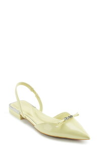 �_�i �L������ �j���[���[�N ���f�B�[�X �V���[�Y �p���v�X DKNY Mahaska Slingback Pointed Toe Flat Chamomile