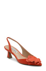 �`���[���Y�E�f�C�r�b�h ���f�B�[�X �V���[�Y �q�[�� Charles David Aliaslingback Half d'Orsay Pointed Toe Pump Coral �R�[����