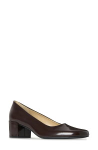 �U ���E ���f�B�[�X �V���[�Y �p���v�X �q�[�� The Row Penelope Block Heel Pump Lacquer Brown �u���E��