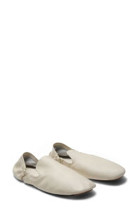 �}���S ���f�B�[�X �V���[�Y �X���b�|���E���[�t�@�[ ���U�[ MANGO Leather Loafer Ecru �G�N����