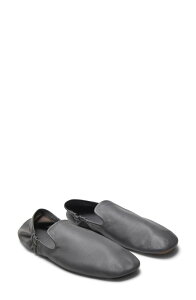 �}���S ���f�B�[�X �V���[�Y �X���b�|���E���[�t�@�[ ���U�[ MANGO Leather Loafer Grey �O���[