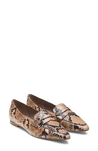 �}�O�i�[�j ���f�B�[�X �V���[�Y �X���b�|���E���[�t�@�[ Magnanni Stasia Penny Loafer Beige Python Embossed �x�[�W��