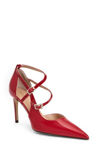 �u���[�m�}�O�� ���f�B�[�X �V���[�Y �q�[�� Bruno Magli Primavera Strappy Pointed Toe Pump Berry Patent