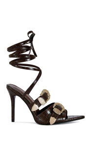 �A�U���A ���� ���f�B�[�X �V���[�Y �T���_�� AZALEA WANG Westbrook Stiletto Sandal Chocolate �`���R���[�g