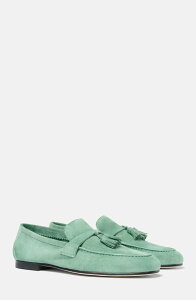 �X�J���b�\ ���f�B�[�X �V���[�Y �X���b�|���E���[�t�@�[ SCAROSSO Luisa Loafers Jade Green - Suede �O���[��