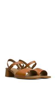 �J���y�[�� ���f�B�[�X �V���[�Y �q�[�� �T���_�� Camper Katie Block Heel Sandal Medium Brown �u���E��