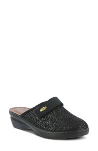 �t���N�T�X ���f�B�[�X �V���[�Y �T���_�� Flexus by Spring Step Merula Clog Black Patent Leather �u���b�N