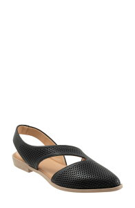 �u�G�m ���f�B�[�X �V���[�Y �p���v�X Bueno Bianca Perf Slingback Pointed Toe Flat Black �u���b�N