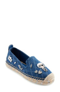 �J�[�� ���K�[�t�F���h ���f�B�[�X �V���[�Y �T���_�� KARLAGERFELD PARIS Michaela Espadrille Flat Blue �u���[