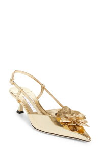 �W�~�[�`���[ ���f�B�[�X �V���[�Y �p���v�X Jimmy Choo Mimmi Pointed Toe Slingback Pump Gold/ Gold �S�[���h