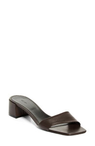 �U ���E ���f�B�[�X �V���[�Y �T���_�� �q�[�� The Row Chocolate Block Heel Sandalacquer Brown �u���E��