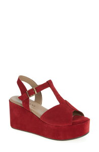 �R���_�[�j ���f�B�[�X �V���[�Y �q�[�� �v���b�g�t�H�[�� �T���_�� Cordani Jaycee Platform Sandal Red Suede ���b�h