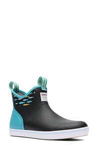 �G�N�X�g���^�t ���f�B�[�X �V���[�Y �u�[�c�E���C���u�[�c �A���N�� XTRATUF x Salmon Sisters Waterproof Ankle Deck Boot Black/ Tails And Scales �u���b�N