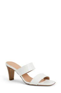 �u���[�m�}�O�� ���f�B�[�X �V���[�Y �q�[�� �T���_�� Bruno Magli Vezza Embossed Slide Sandal Bone Patent/ Croc