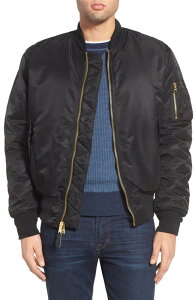 �A���t�@�C���_�X�g���[�Y �����Y �A�E�^�[ �W���P�b�g�E�u���]�� Alpha Industries MA-1 Reversible Bomber Jacket Black �u���b�N