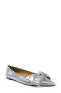 �W�W ���f�B�[�X �V���[�Y �p���v�X ZIGI Manelik Pointed Toe Flat Silver �V���o�[