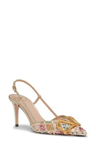 ���@�����e�B�m ���f�B�[�X �V���[�Y �p���v�X ���S Valentino Garavani VLOGO Signature Slingback Pump Y5d Multicolor/Platino �}���`�J���[