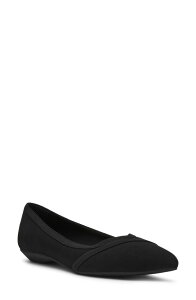 �A���N���C�� ���f�B�[�X �V���[�Y �p���v�X Anne Klein Odelia Pointed Toe Flat Blk Stretch