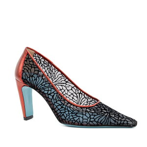 ���@�����e�B�[�i ���f�B�[�X �V���[�Y �p���v�X ���b�V�� Valentina Rangoni Folgorata Mesh Pump Black Catterdale Mesh �u���b�N