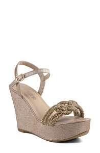 �^�b�`�A�b�v ���f�B�[�X �V���[�Y �q�[�� �v���b�g�t�H�[�� �T���_�� �~�j Touch Ups Gemini Platform Wedge Sandal Champagne �V�����p��