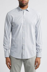 �W���j�[ �I�[ �����Y �g�b�v�X �V���c johnnie-O Westwood Plaid Button-Up Shirt Light Gray �O���[