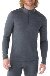 �X�}�[�g�E�[�� �����Y �A�E�^�[ �p�[�J�[�E�X�E�F�b�g �n�[�t�W�b�v Smartwool Classic All Season Merino Wool Blend Quarter Zip Base Layer Iron Heather �w�U�[