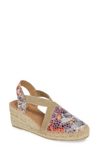 �g�j�[�|���Y ���f�B�[�X �V���[�Y �T���_�� Toni Pons Telva Espadrille Wedge Pump Taupe Printed Leather �g�[�v
